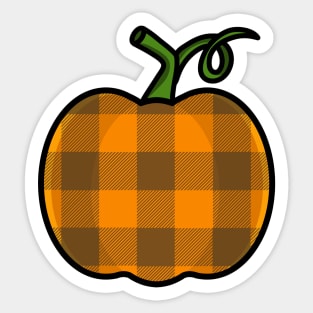 Plaid Pumpkin Sticker